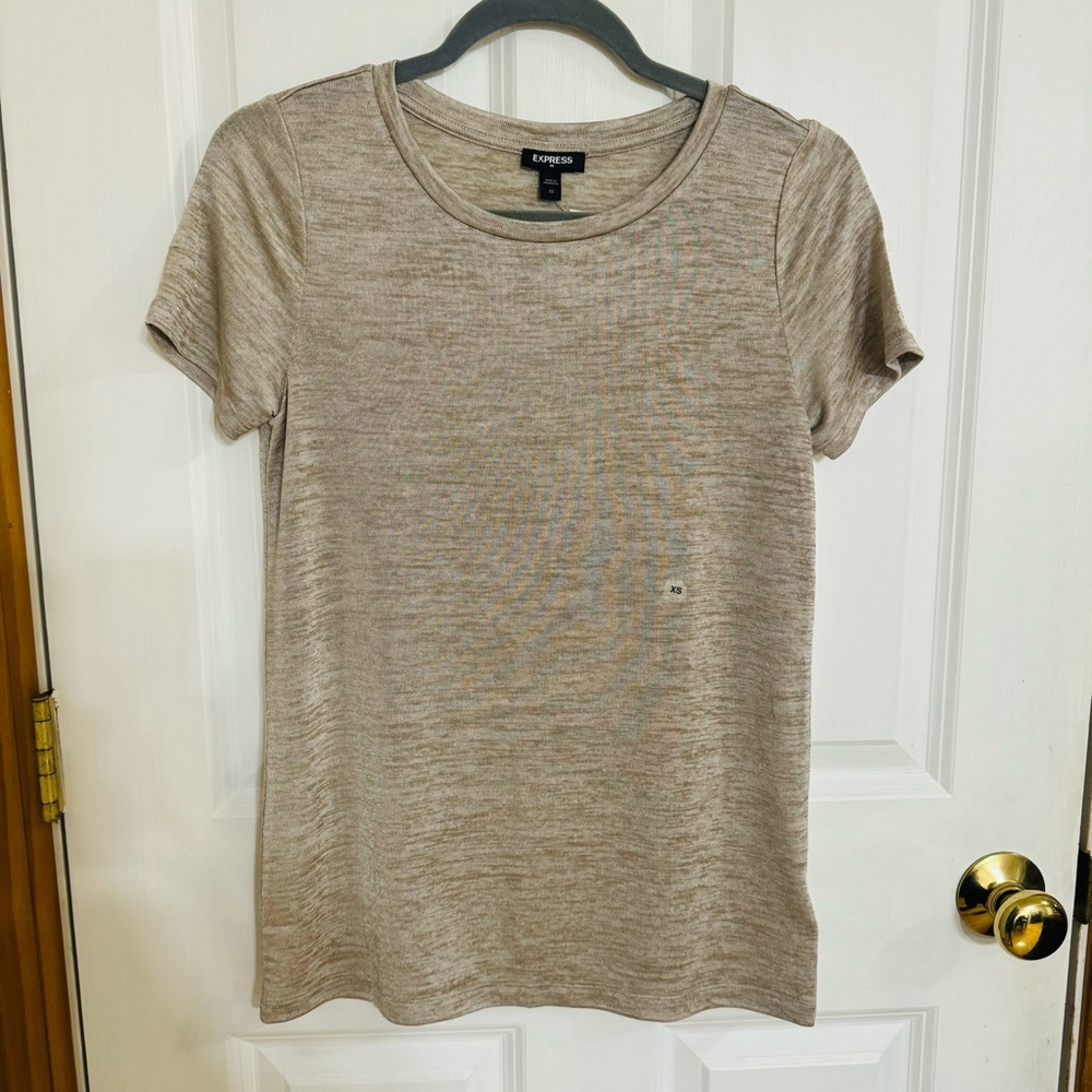 Express Super Soft Fitted Thin Crew Neck Shirt XS NWT